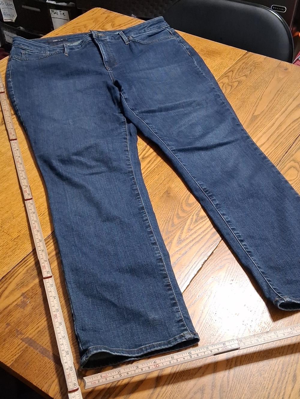 NYDJ Jeans 14P PETITE Womens BLUE SHERI SLIM LIFT TUCK Used Pants Denim